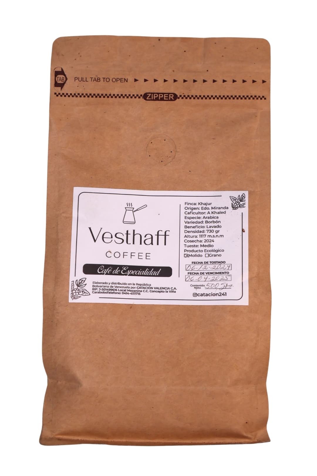 Vesthaff Coffee Café de especialidad 500gr 007162