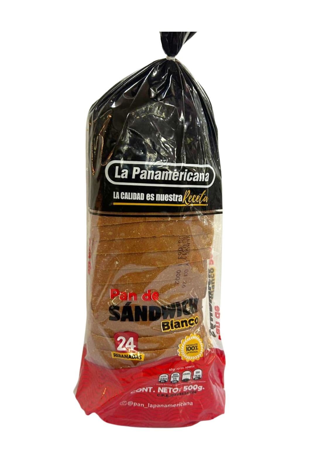Pan de Sandwich La panamericana 24 Rebanadas