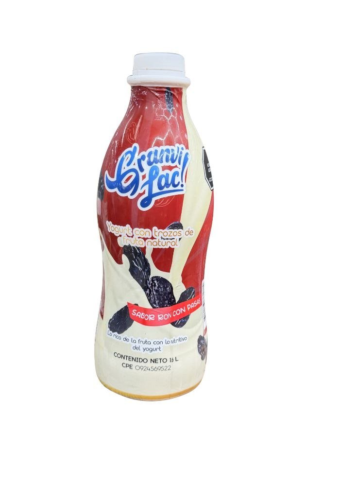 Yogurt Granvi Lac Sabor Ron con Pasas 1.6 L