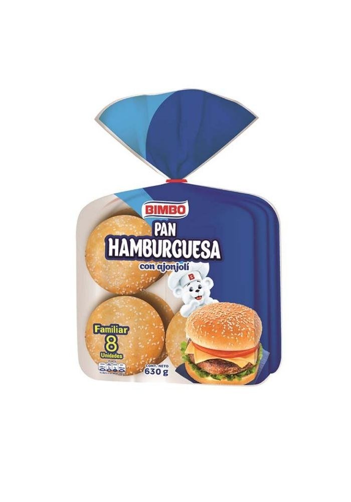 Bimbo Pan de Hamburguesa con Ajonjolí (630 g) 000074