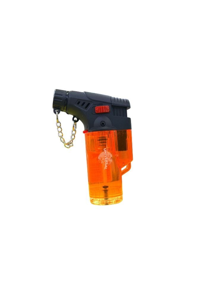 Encendedor Soplete Recargable Universal grande naranja 007425