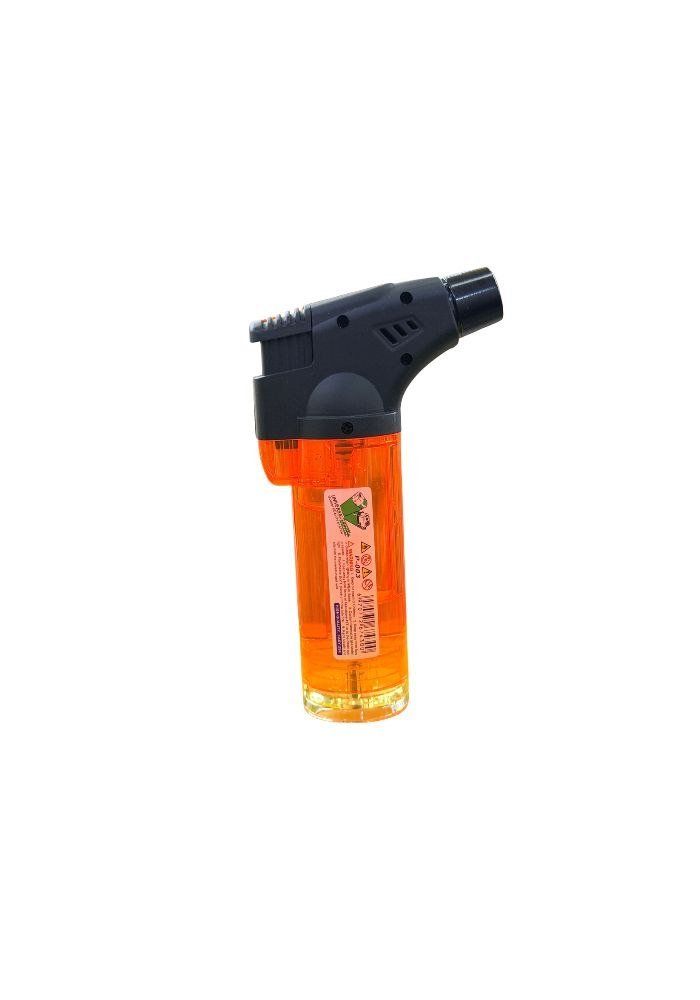 Encendedor de soplete reclargable pequeño naranja 007425