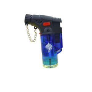 Encendedor de soplete reclargable pequeño azul 007425